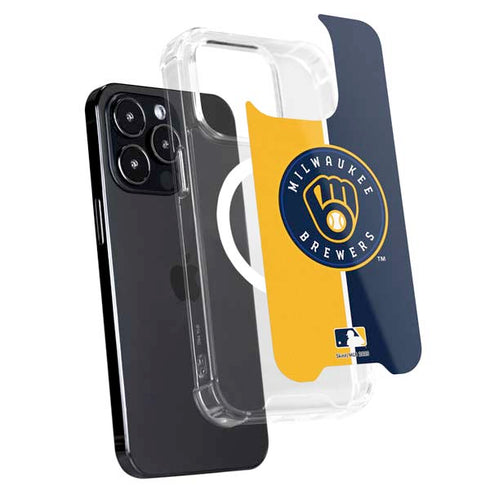 MLB Milwaukee Brewers Split iPhone 16 Pro MagSafe Case